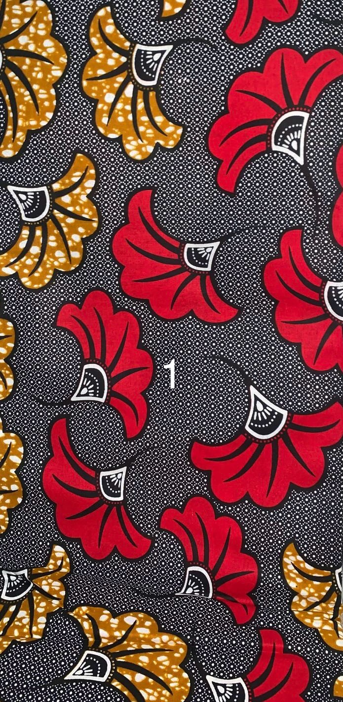 Imprimé floral ocre