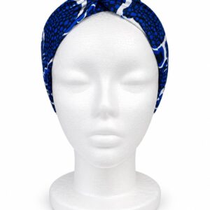 Bandeau en tissus fleur de mariage bleu